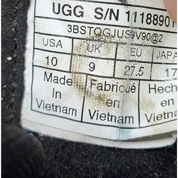 UGG Jona Boot Girls Size 10 Ankle Boots Black Winter Suede Solid - Picture 11 of 12